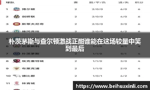 朴茨茅斯与查尔顿激战正酣谁能在这场较量中笑到最后